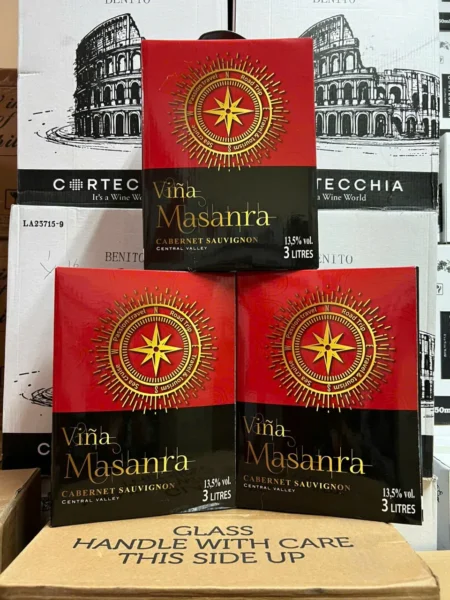 Rượu vang bịch Chile Vina Masanra 13,5% – Hương vị đậm đà, giá cả hấp dẫn