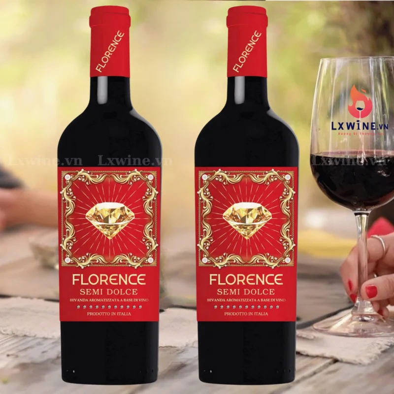 Vang Florence Semi Dolce – Vang Ngọt Ý Hình Viên Kim Cương Sang Trọng